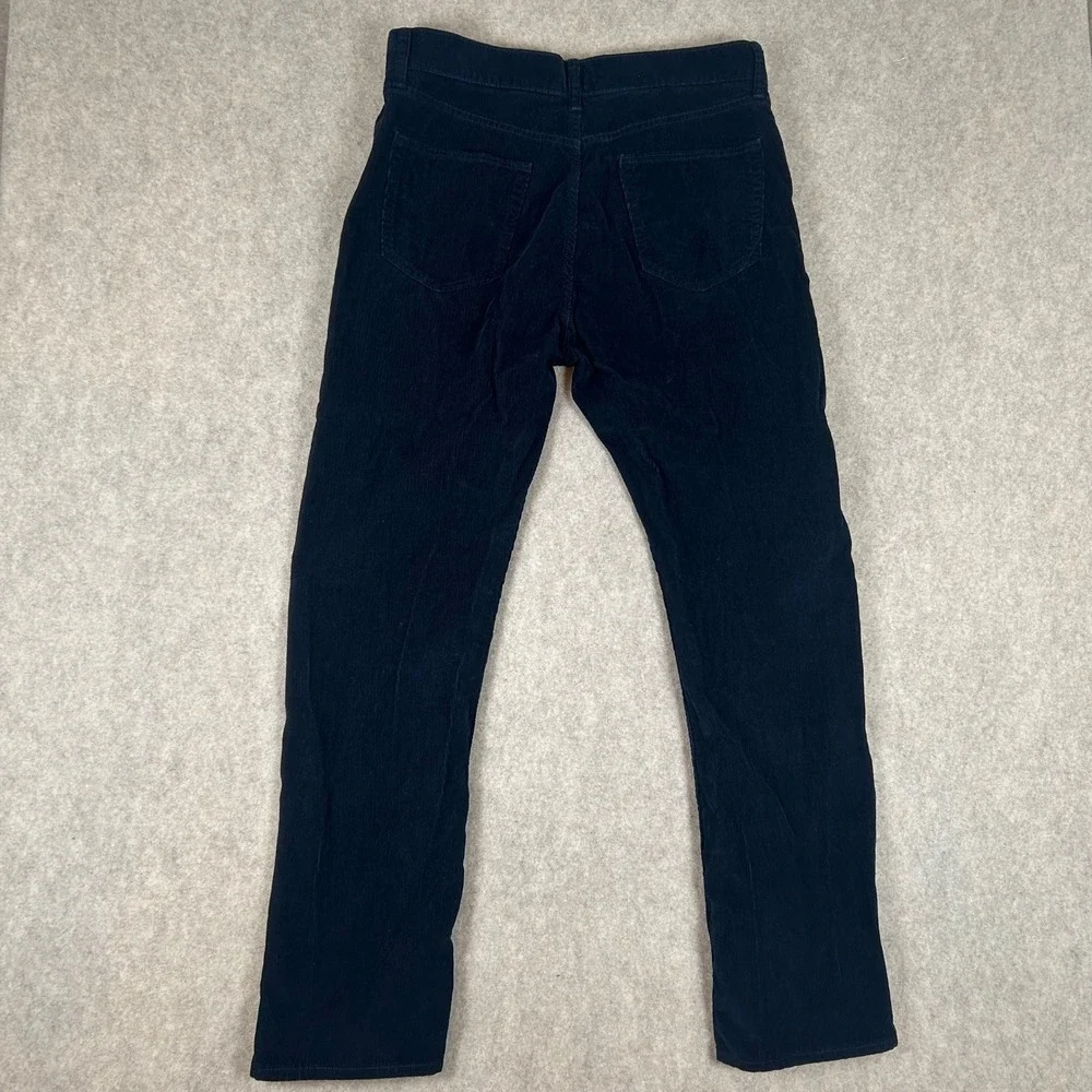 Banana Republic Corduroy Pants Mens 34x32 Navy Blue Pima Cotton Straight‎ Leg